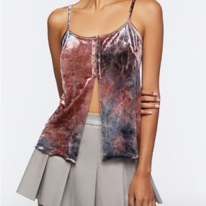 Forever 21 tie dye velvet top